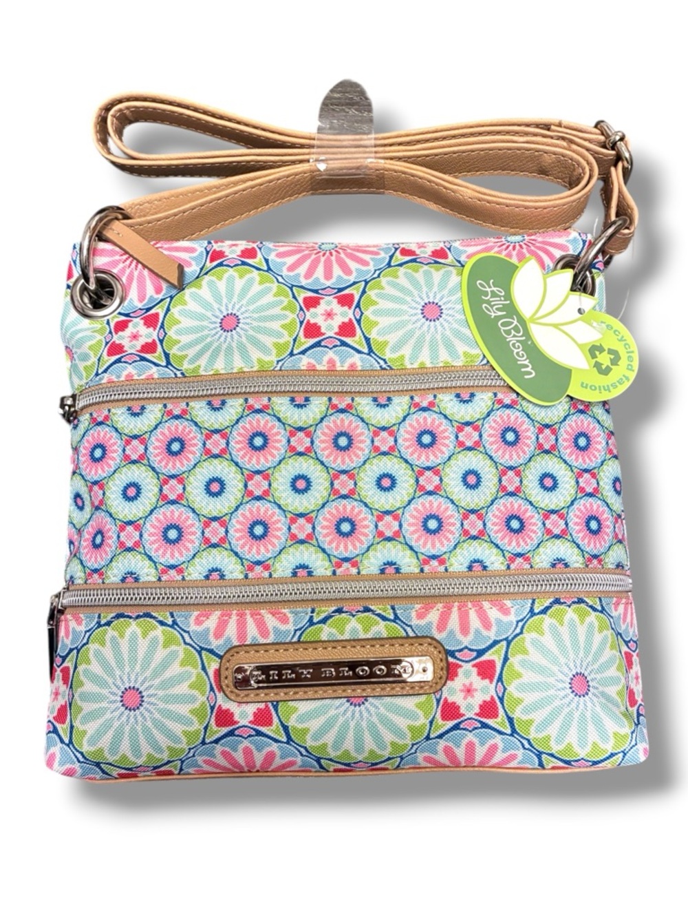 🌸 Lily Bloom Denise Crossbody Bag Floral Multi Zip Lightweight Recycled NWT